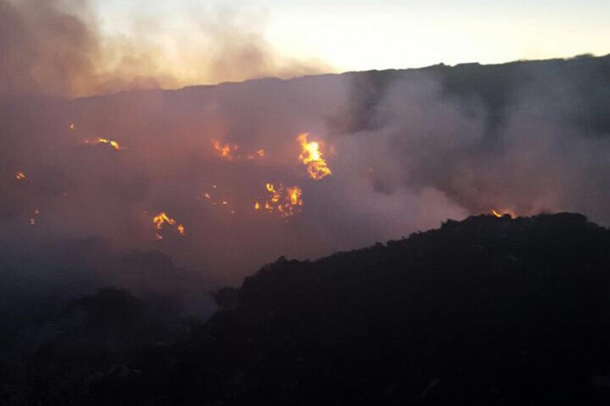 Çöp depolama sahasında yangın çıktı