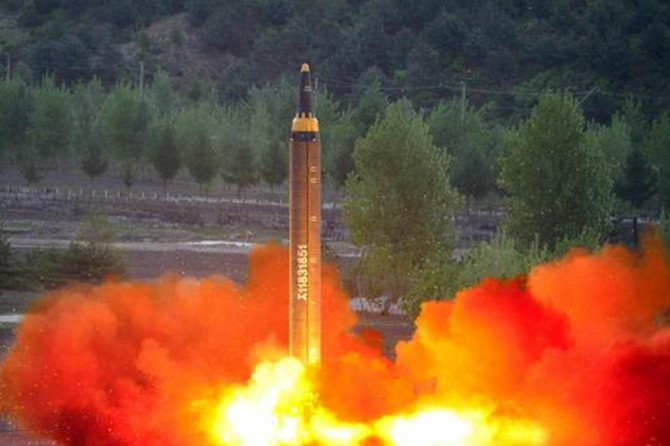 Mid-range ballistic missile test from North Korea