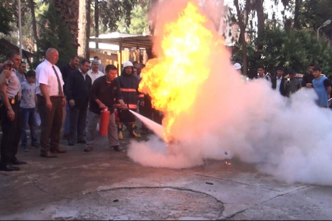 Hastanede yangın tatbikatı