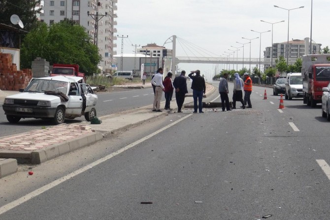 Diyarbakır'da maddi hasarlı trafik kazası