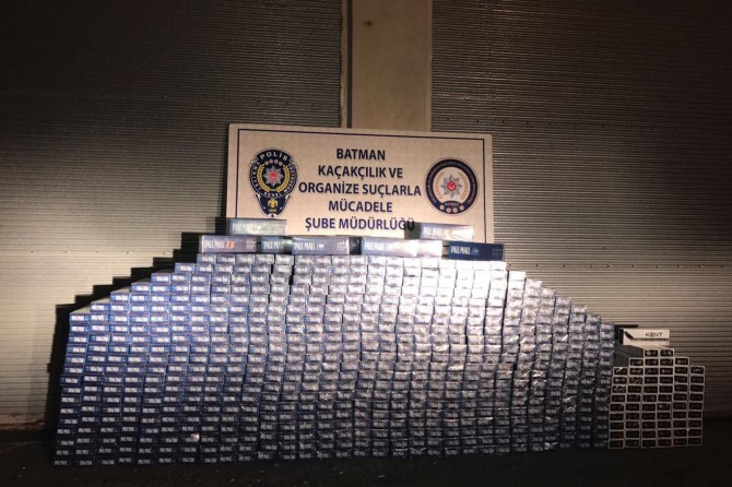 Batman’da 43 bin TL değerinde kaçak sigara ele geçirildi