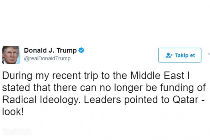 Trump ‘Qeyrana Qatarê’li xwe girt