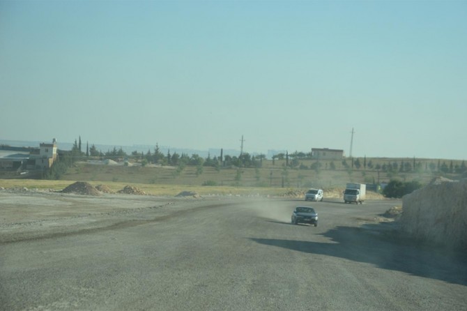 Gaziantep'te tamamlanmayan yola tepki