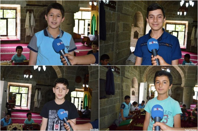 Bitlis’te yaz Kur’an kursuna giden çocuklar duygularını paylaştı