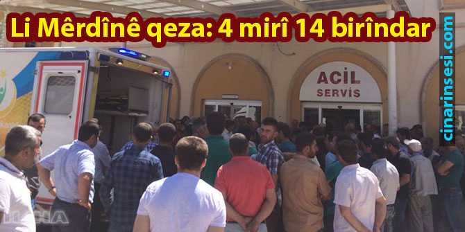 Li Mêrdînê qeza: 4 mirî 14 birîndar