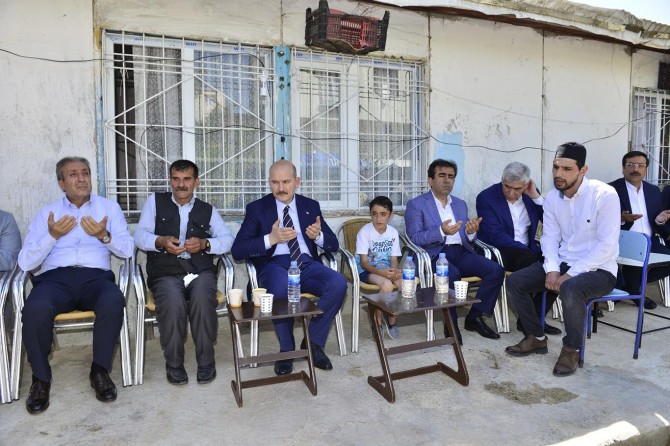 İçişleri Bakanı, Mercan ailesine taziye ziyaretinde bulundu