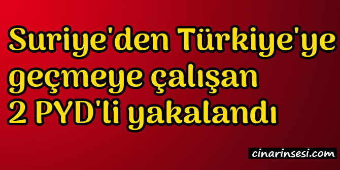 Suriye'den Türkiye'ye geçmeye çalışan 2 PYD'li yakalandı