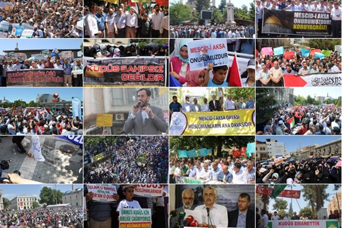 Bi dîmenan xwepêşanên ku ji bo Mescîda Eqsayê hatine tertîpkirin