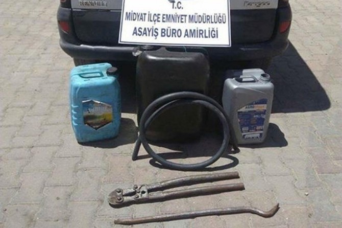 Mardin’de mazot hırsızlığı operasyonu: 2 tutuklama