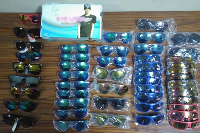 Kayıt dışı 38 bin adet güneş gözlüğüne el konuldu