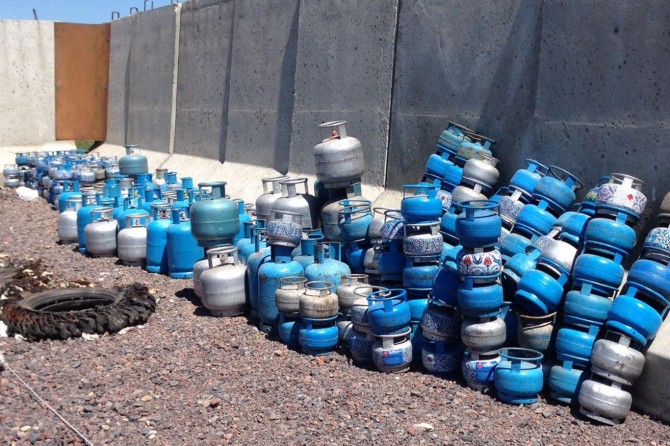 Ağrı'da kaçak tüp ele geçirildi