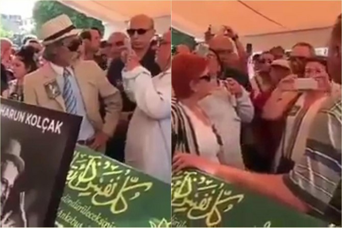 Cenazede selfie çekip üzgün yüz ifadesi takındılar!