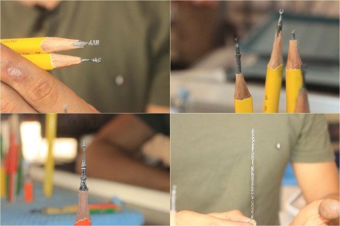 Dünyayı kalem ucuna işliyor