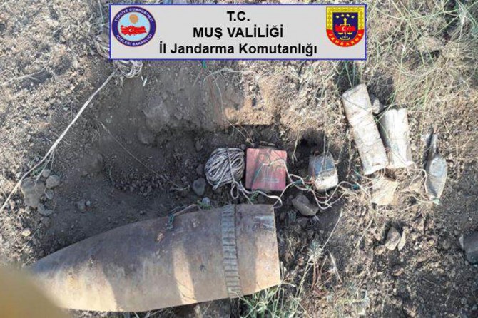 Muş’ta tespit edilen patlayıcı imha edildi
