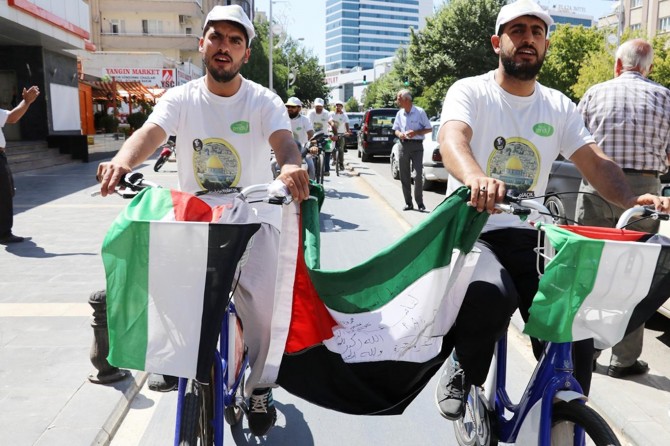 Gaziantep’te Kudüs için pedal çevrildi