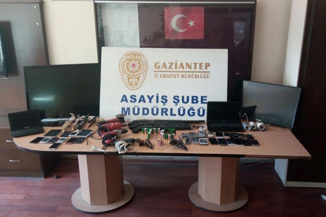 Gaziantep Şahinbey'de 2 hırsızlık şüphelisi tutuklandı