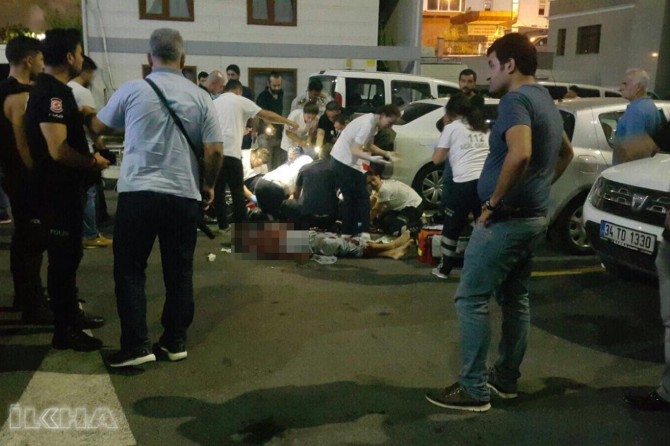 Knife attack in Istanbul Police Station