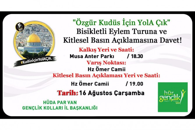 Van’da Kudüs için pedal çevrilecek