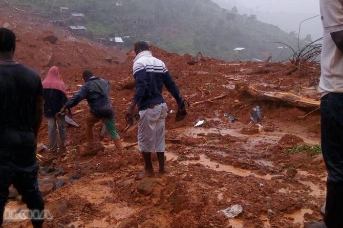 312 people lost their lives in the flood in Sierra Leone
