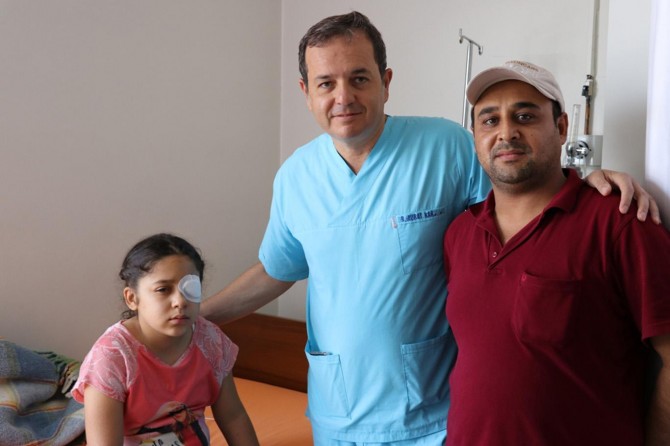 Suriyeli küçük kız ameliyat oldu