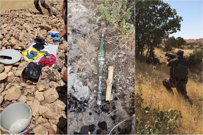 Yakalanan PKK'li saklanan malzemelerin yerini gösterdi