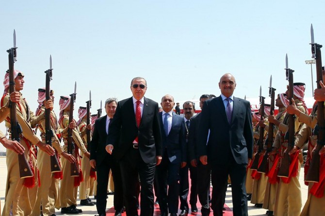 Cumhurbaşkanı Erdoğan Ürdün El Hüseyniye Sarayı’nda