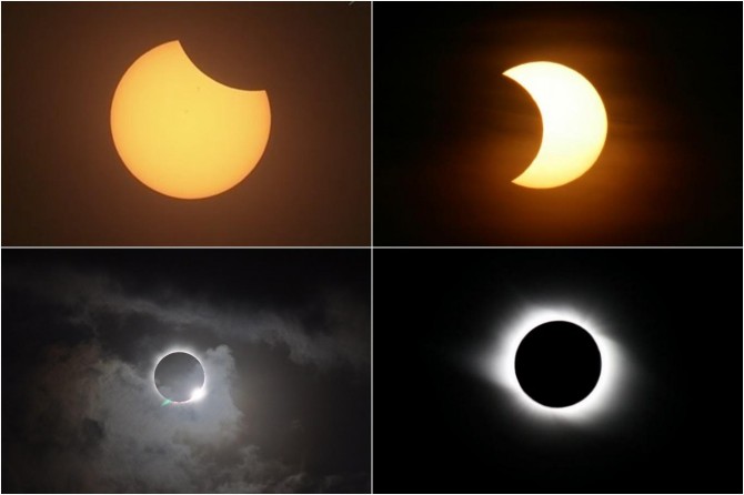 ABD'de tam güneş tutulması gerçekleşti
