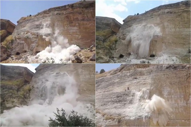 Hasankeyf’te dinamit kullanıldığının görüntüleri ortaya çıktı