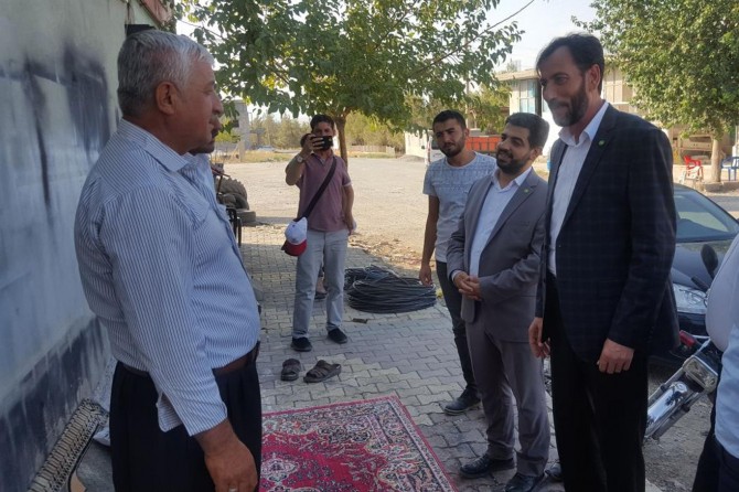 HÜDA PAR Samsat'ta depremzedeleri ziyaret etti