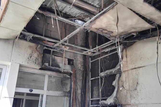 Van Ferit Melen Havalimanında yangın