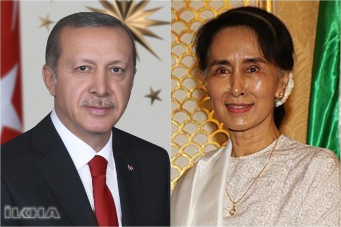 Erdoğan spoke with Myanmar leader Suu Kyi