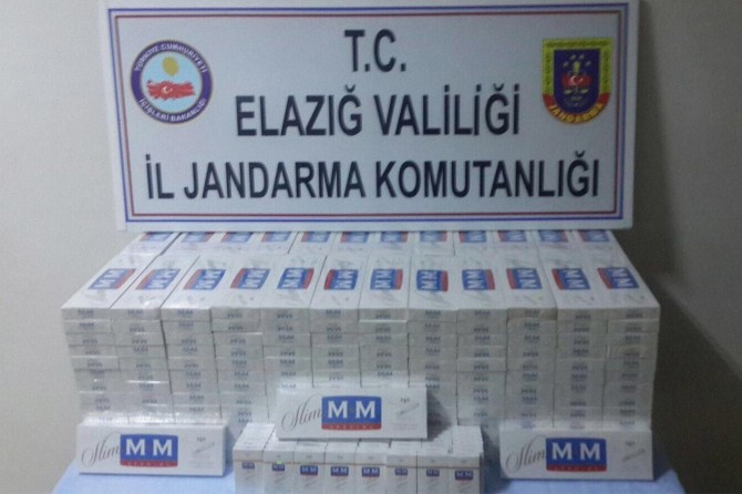 Elazığ’da 6 bin paket kaçak sigara ele geçirildi