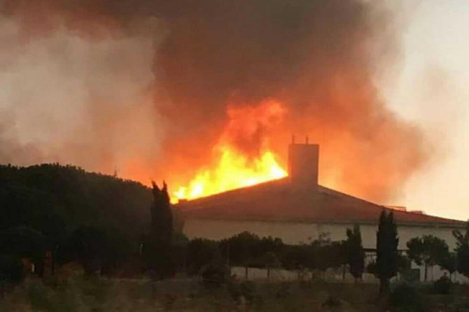Çanakkale Açık Ceza İnfaz Kurumunda yangın