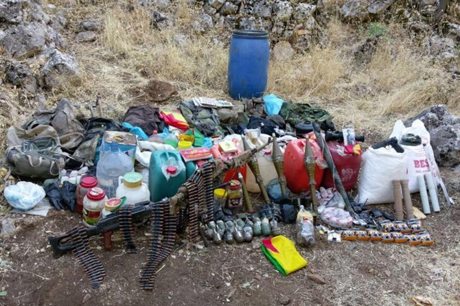 Batman’da PKK’ye ait çok sayıda mühimmat ele geçirildi