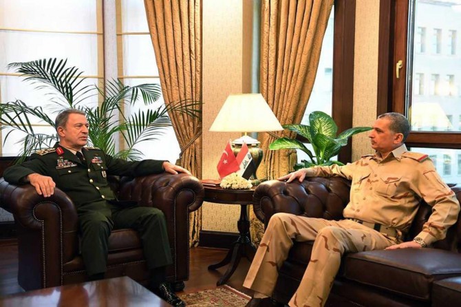 Genelkurmay Başkanı Akar, Iraklı mevkidaşı ile görüştü