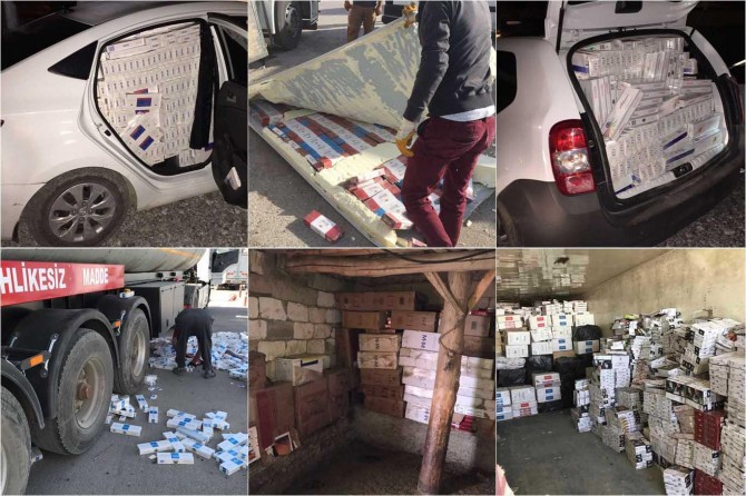 Van’da 5 milyon 230 bin paket kaçak sigara ele geçirildi