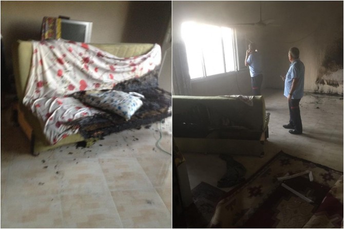 Nusaybin'de evde çıkan yangın maddi hasara neden oldu