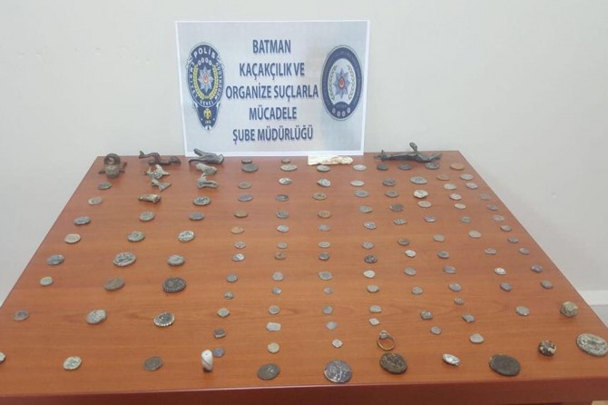 Batman'da çok sayıda tarihi eser ele geçirildi