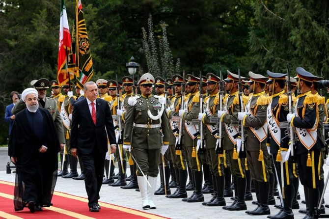 President Erdoğan welcomed with official ceremony in Iran