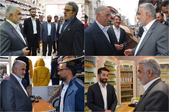 Serokê Giştî yê HUDA PARê Zekeriya Yapicioğlû li Agiriyê esnafan zîyaret kir