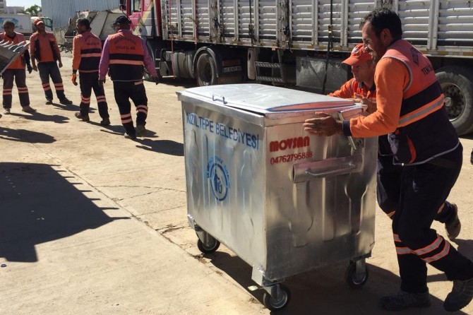 Kızıltepe'ye 200 çöp konteynırı