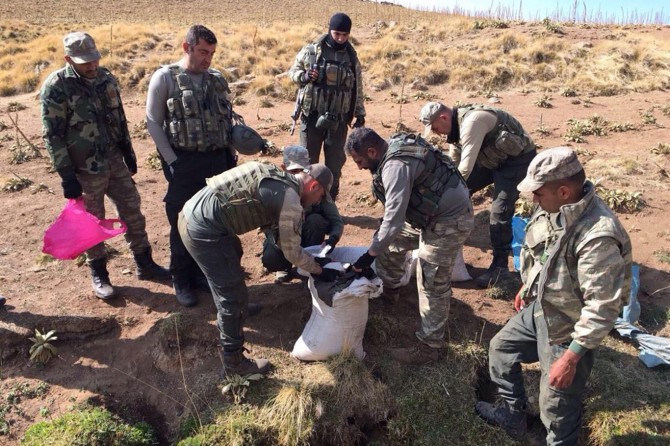 Van’da EYP yapımında kullanılan malzeme ele geçirildi