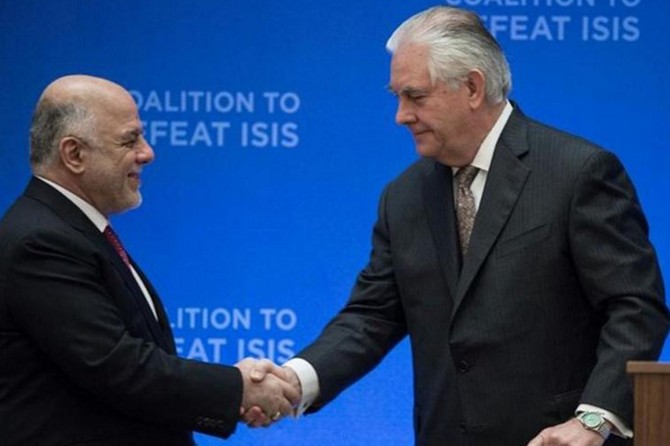 İbadi ABD Dışişleri Bakanı Tillerson ile görüştü