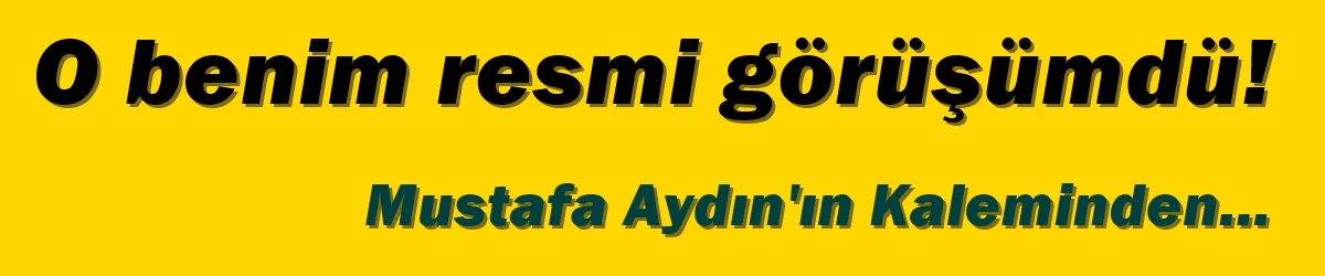 O benim resmi görüşümdü!