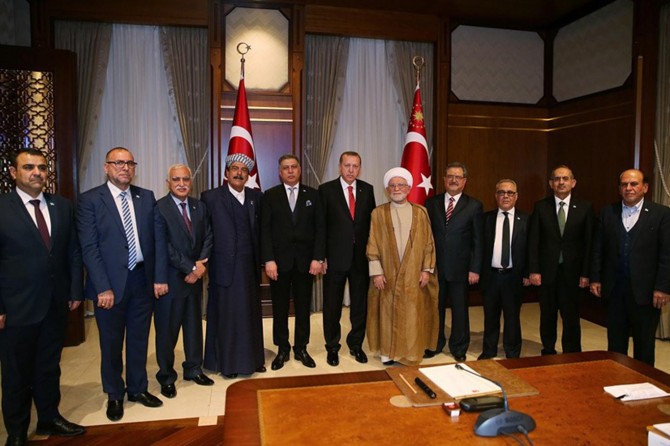 Cumhurbaşkanı Erdoğan Irak Türkmenleri heyetini kabul etti