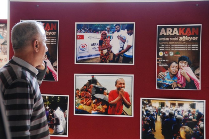 Dicle Üniversitesinde Arakan konulu resim sergisi açıldı