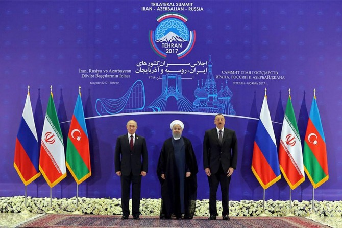 Rouhani, Aliyev, and Putin come together in Tehran