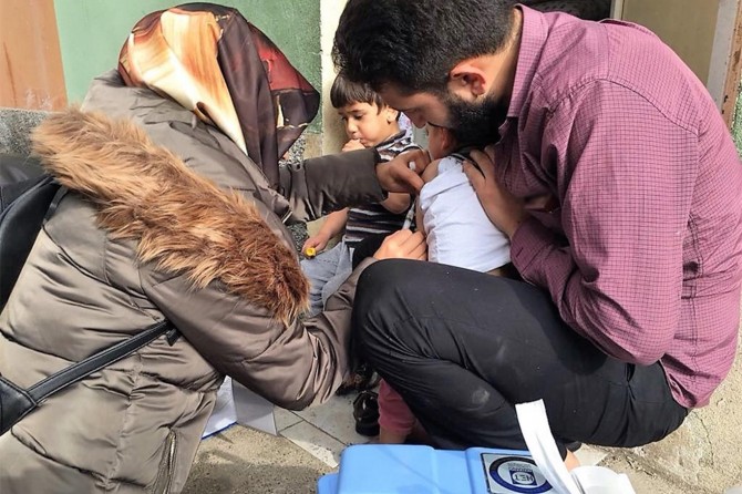 ​Gaziantep’te Suriyeli bebekler için aşı kampanyası