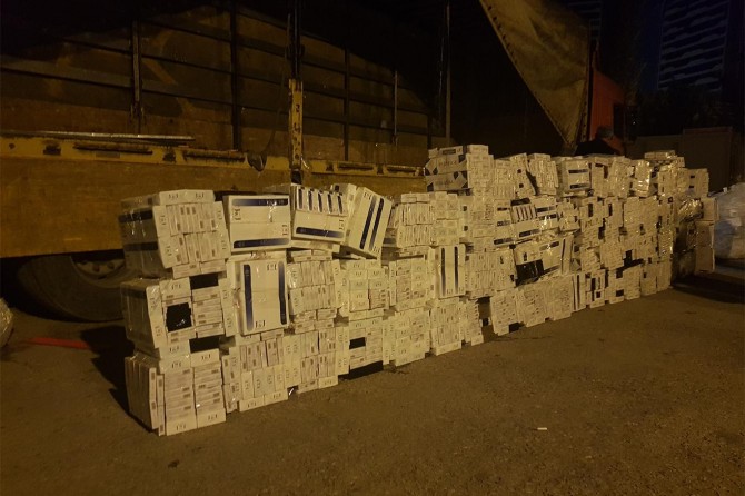 31 bin paket gümrük kaçağı sigara ele geçirildi