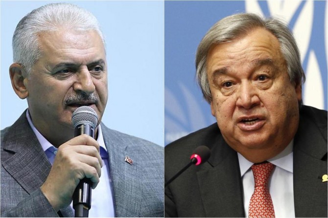 Serokwezîr Yildirim bi Guterres re meseleya Arakanê axivî